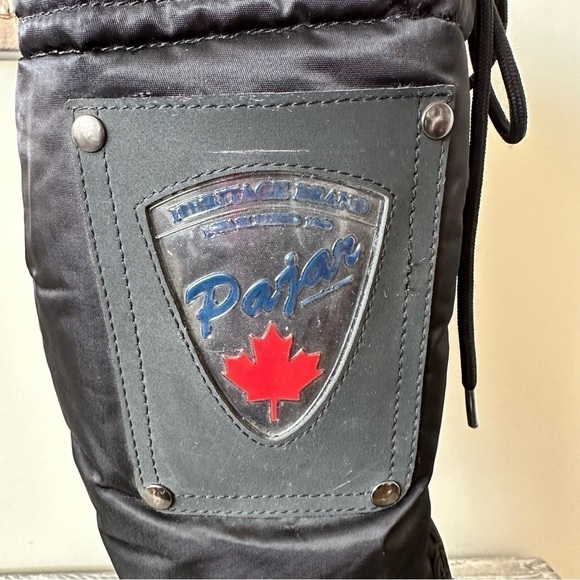 PAJAR-Rain 8.2P Wolseley Knee High Lace Front Side Zipper Black Fall/Winter Boot - Picture 8 of 9